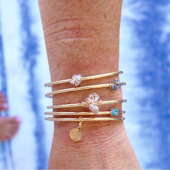 Handcrafted Herkimer Diamond Cuff Bracelet - Picture 6 of 8